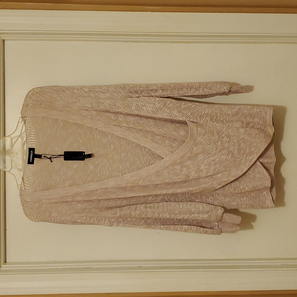 New, Express Double-cross front Sweater, Large, Rose
